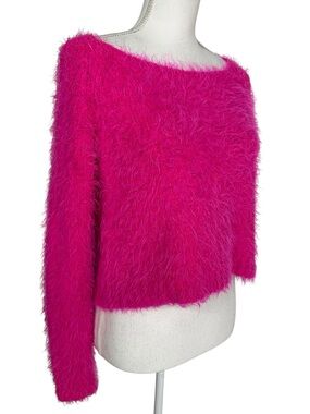 Neon Hot Punk Fuzzy Crop Sweater / Large (Estimated) / Y2K Fairy 2000’s